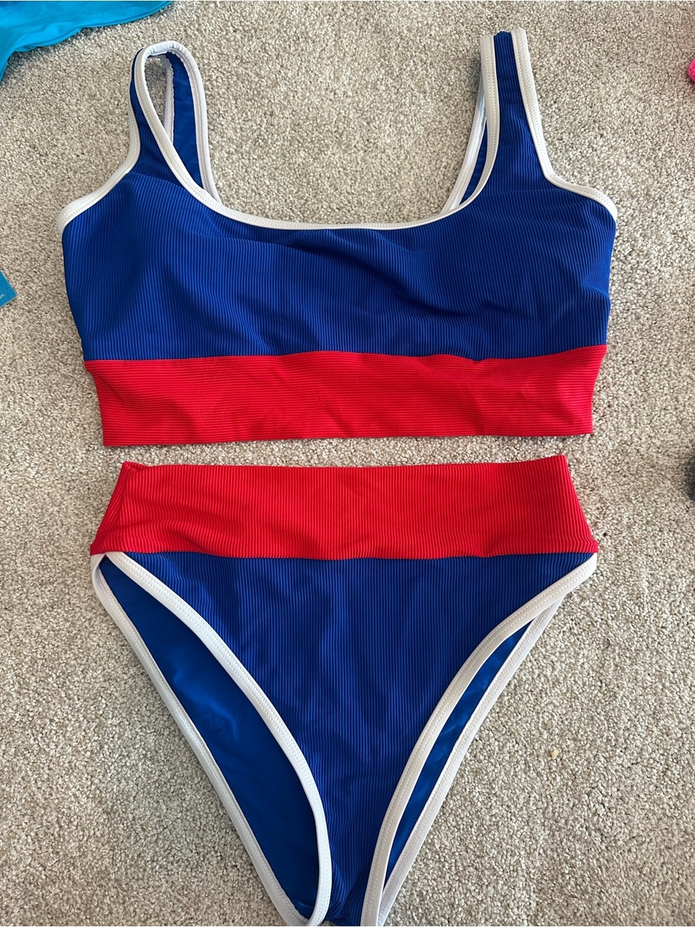 Lain Snow womens two piece high waisted swimsuit